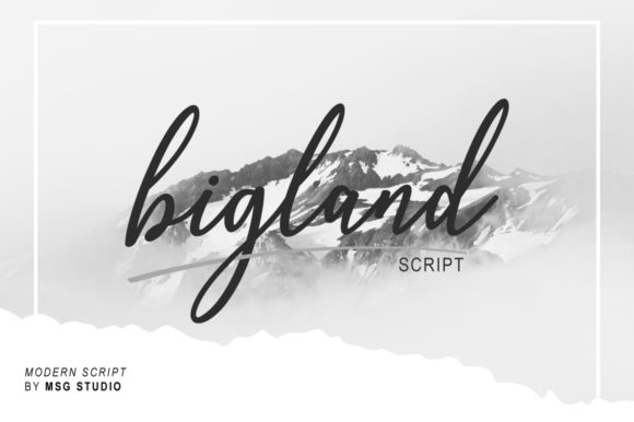 Bigland: A Sweet Handwritten Font for Editorial Design