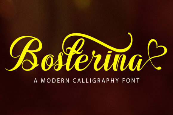 Bosterina Typeface: Elevating Web Design with Sweet Script