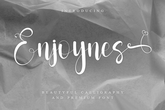 Enjoynes: A Delicate Script Typeface for Editorial Design